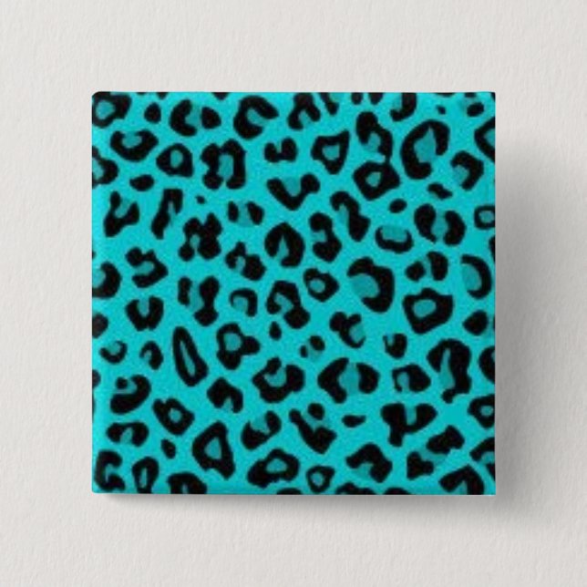Turquoise Leopard Pin (Front)