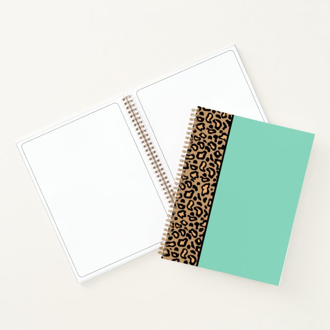  Turquoise Leopard Sketchbook Notebook (Inside)