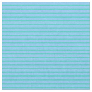 Turquoise & Light Sky Blue Coloured Lines Fabric