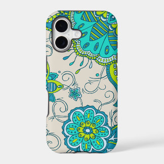 Turquoise & Lime Floral