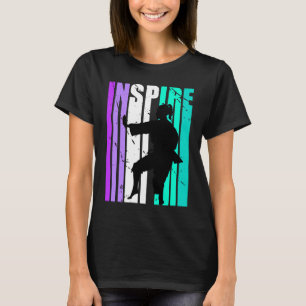 Turquoise Limitless Karate Birthday Cute Retro Fem T-Shirt