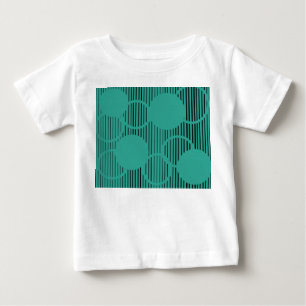 Turquoise Lined Circles Baby T-Shirt