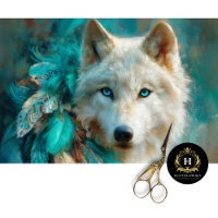 Turquoise Lodge Arctic Wolf Portrait