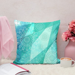 Turquoise Mandala THROW PILLOW
