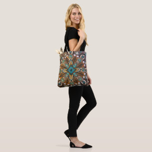 Turquoise Mandala Tote