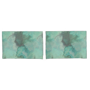 Turquoise Marble Abstract Pillowcase