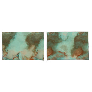 Turquoise Marble Abstract Pillowcase