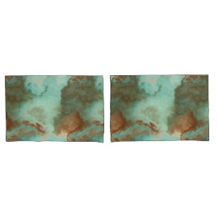 Turquoise Marble Abstract Pillowcase