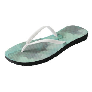 Turquoise Marble Abstract Thongs