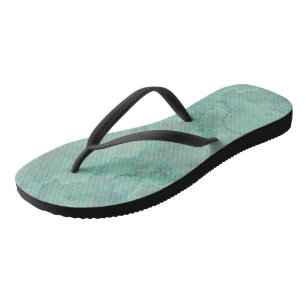Turquoise Marble Abstract Thongs