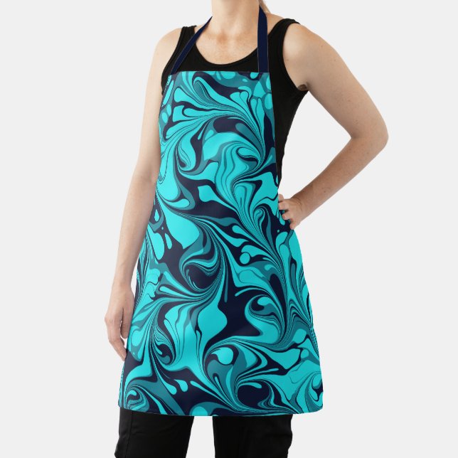 Turquoise Marble Apron (Insitu)