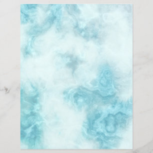 Turquoise Marble Background Craft Scrapbook Paper