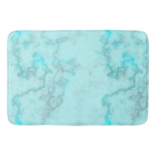 Turquoise marble bath mat