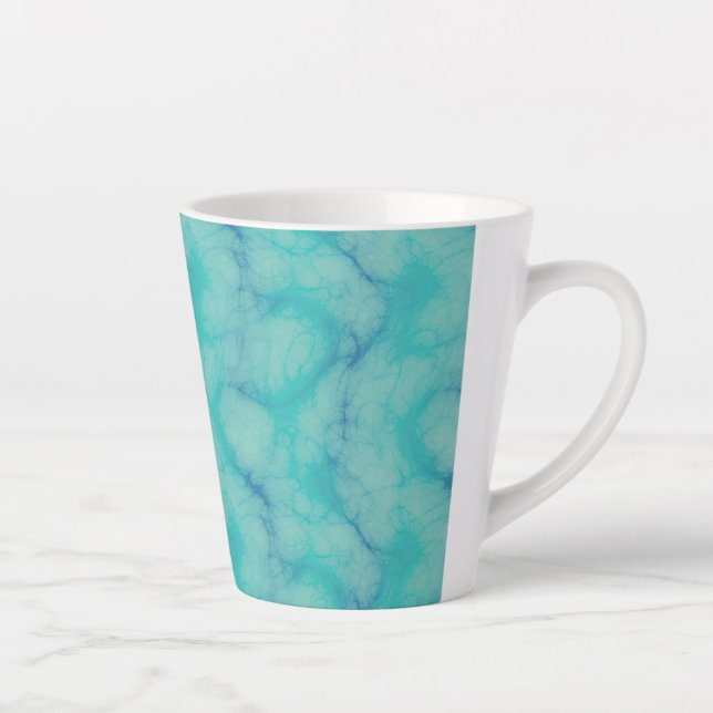 Turquoise marble latte mug (Right)