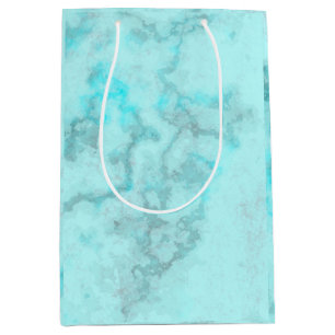 Turquoise marble medium gift bag