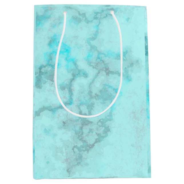 Turquoise marble  medium gift bag (Front)