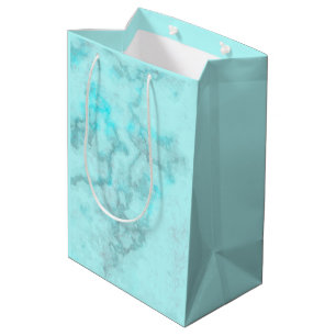 Turquoise marble medium gift bag