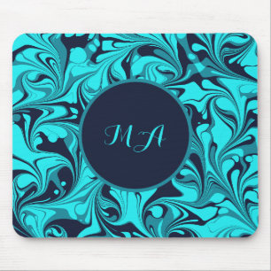 Turquoise Marble Mouse Pad