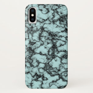 Turquoise Marble Pattern iPhone X Case