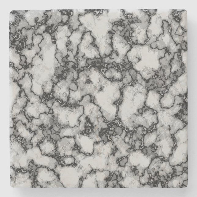 Turquoise Marble Pattern  Stone Coaster (Front)