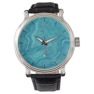 Turquoise Marble Print Watch