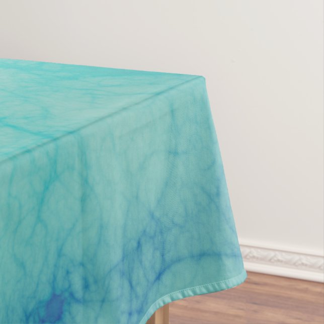 Turquoise marble tablecloth (In Situ)