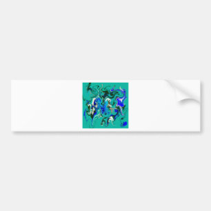 Turquoise marble texture bumper sticker