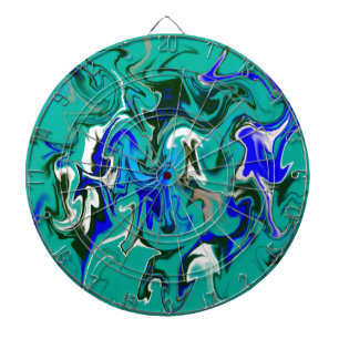 Turquoise marble texture dartboard