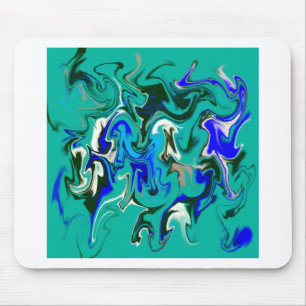 Turquoise marble texture mouse pad