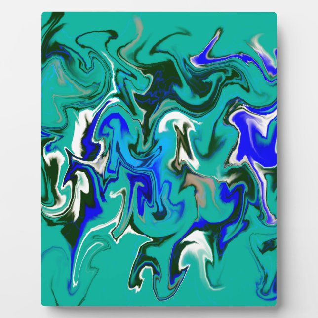 Turquoise marble texture plaque (Front)