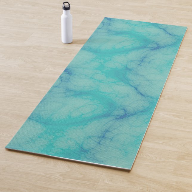 Turquoise marble yoga mat (In Situ)