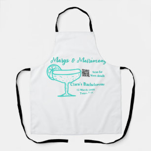 Turquoise Margs & Matrimony Bachelorette party Apron