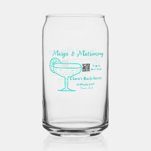 Turquoise Margs & Matrimony Bachelorette party  Can Glass