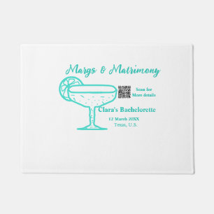 Turquoise Margs & Matrimony Bachelorette party Doormat