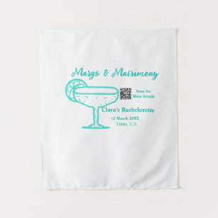 Turquoise Margs & Matrimony Bachelorette party Tapestry