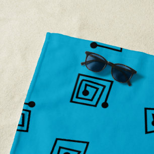Turquoise Mazes Beach Towel
