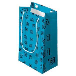 Turquoise Mazes Small Gift Bag