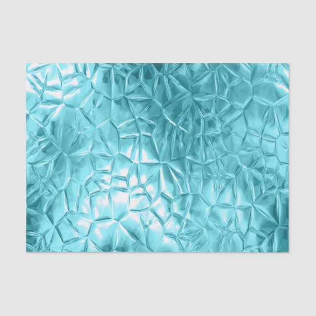 Turquoise,metallic,beautiful,elegant,modern,trendy Tissue Paper (Front)