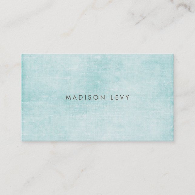 Turquoise Minimalist Distressed Appointment Cards (Front)