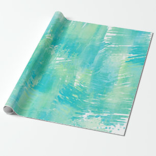 Turquoise Mint Abstract Wrapping Paper