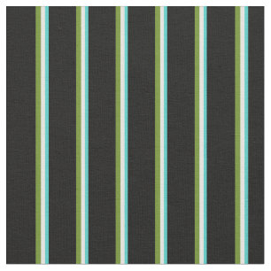Turquoise, Mint Cream, Green & Black Coloured Fabric