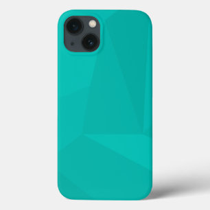 Turquoise, modern, cool, trendy geometric art iPhone 13 case