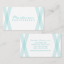 Turquoise Modern Deco Business Card
