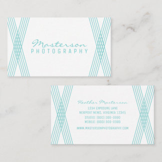 Turquoise Modern Deco Business Card
