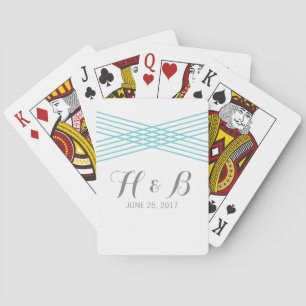 Turquoise Modern Deco Playing Cards
