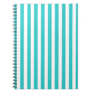 Turquoise Modern Stripes Notebook