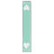 Turquoise monogram heart table runner for wedding
