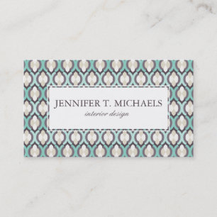 Turquoise Moroccan Pattern Business Card