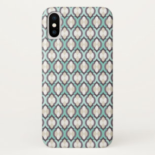 Turquoise Moroccan Pattern iPhone X Case