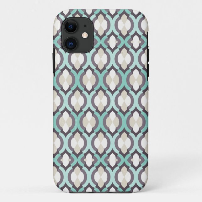 Turquoise Moroccan Pattern Case-Mate iPhone Case (Back)
